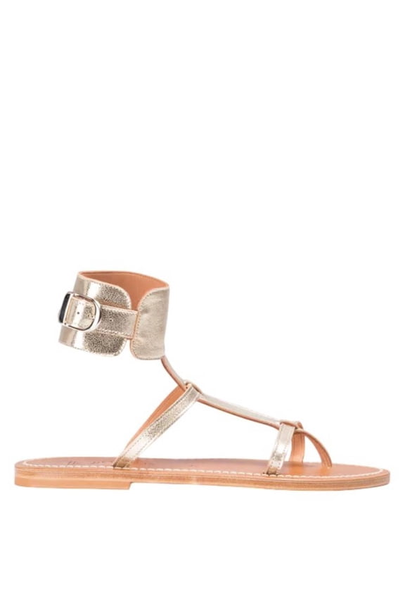 K Jacques Ankle Bracelet Caravelle Flat Sandals, Brand Size 35 ( US Size 4.5 )