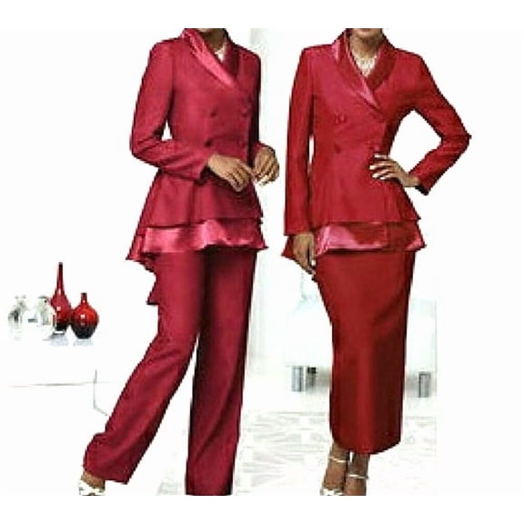 K. Jordan Women's Fishtail Wardrober 3 Pieces Set in Red - Size 8