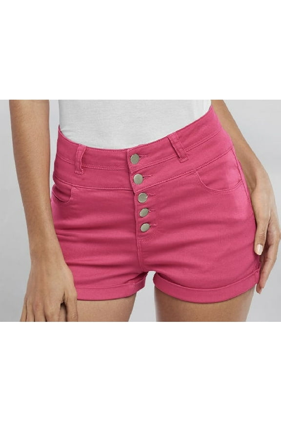 Women's High Waisted Short in Fuchsia - 30W