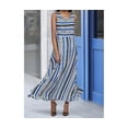 thumbnail image 1 of K. Jordan Women's Multi-Stripe Woven Maxi Dress in Blue-Multi - M, 1 of 3