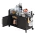 thumbnail image 1 of K&K 54.5" Outdoor Kitchen Island with Stainless Steel Tabletop, Metal Grill Cart Table with Storage Cabinet, Spice Rack and Towel Rack, Outdoor Bar Cart with 4 Lockable Wheels for Outside BBQ, 1 of 5