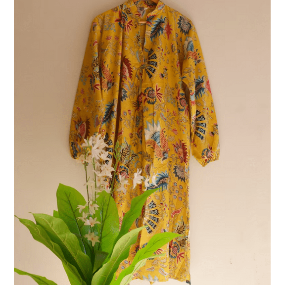 K.K. HANDICRAFT Ethnic Dress For Women Summer Dress Perfect Gift For Your Loved Ones Gift for her Maxi Block Print Dress for Effortless Style XXL