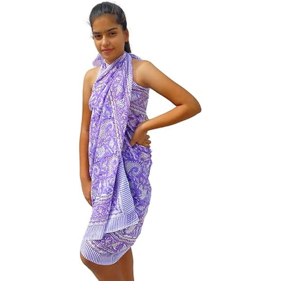 K. K. HANDICRAFT Indian Cotton Hand Block Printed Dress for Women