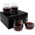 thumbnail image 1 of K&K Home Stemless Wine Glasses Set of 4, 15 Oz Wine Glasses for Red Wine, White Wine, Spirits, and Cocktails, 1 of 7