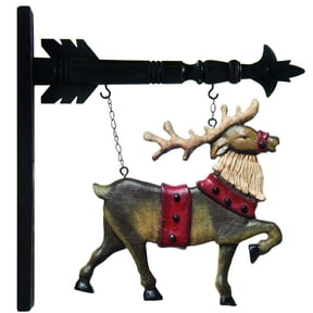 K&K Interiors Arrow Replacement Decorative Hanging Sign, Brown