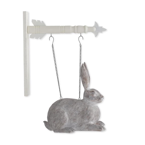 K&K Interiors Gray Resin Textured Rabbit Arrow Replacement, 14.5-Inch