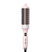 K&K Thermal Brush Heated Round Brush - Blowout Look Volumizer with 1.5 inch Heated Round for Hair Styler Tool Hair Straightener and Curler 2 in 1 Dual Voltage Temperture Contronal