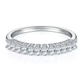 thumbnail image 1 of K-KED 1.0CTW. Moissanite Half Eternity Ring Wedding Band for Women 925 Sterling Silver, 1 of 9