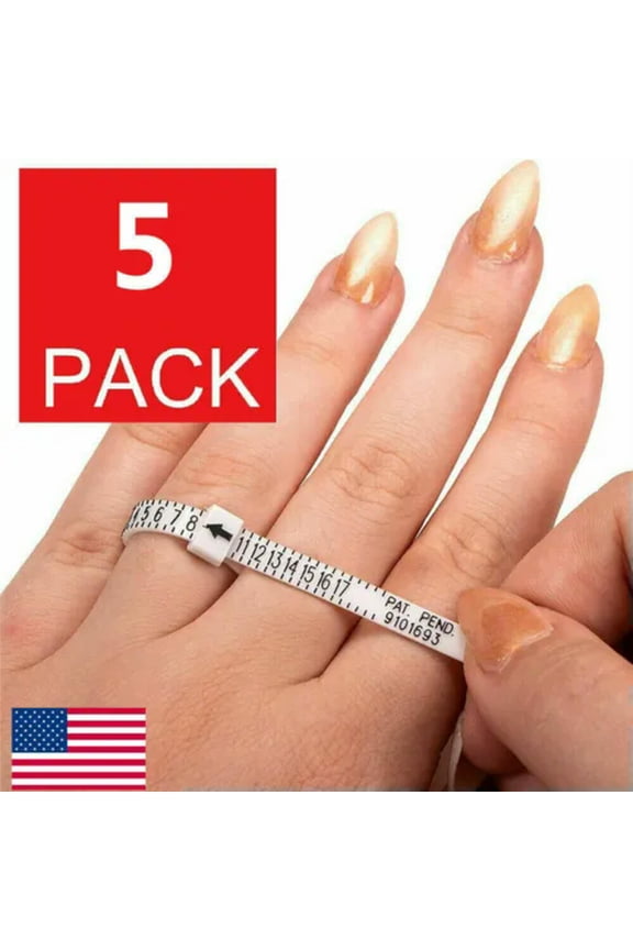 5x Ring Sizer Measure Tools Gauge Plastic Finger Sizing Finder Reusable 1-17 US-1Pcs