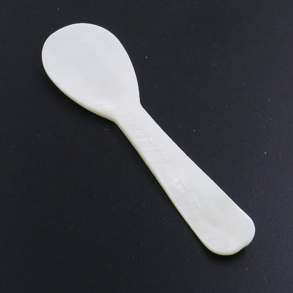 K-KED 1 PCS 80mm Natural White Shell Makeup Kitchen Scoop Cosmetic Spoon