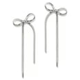 thumbnail image 1 of K-KED 1 Pair Women Drop Earrings Vintage Gold Plated Flat Snake Chain Bow Earrings-Silver, 1 of 9