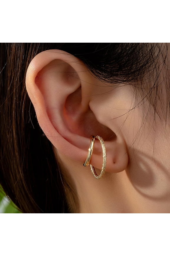 1 Simple Copper Wire Strip Exaggerated Non Perforated Cartilage Clip Ear Clip