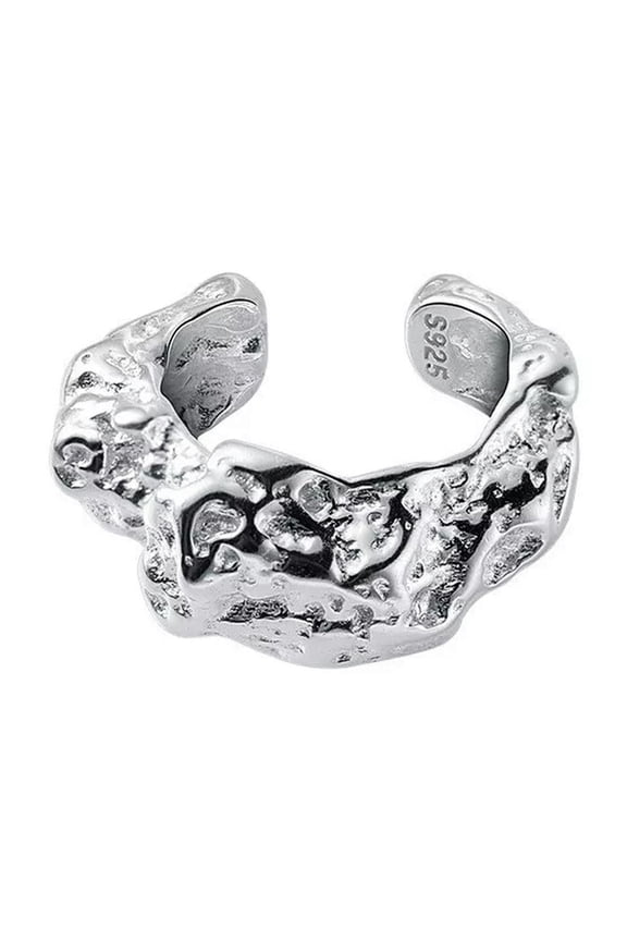 1 pcs Single 925 Sterling Silver CUFF No Pierced Clip Earring