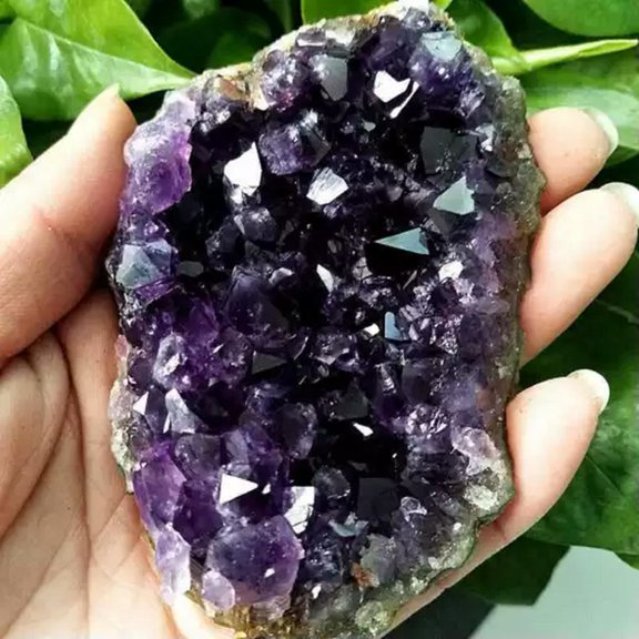 K-KED 10-150g Large Natural Amethyst Cluster Quartz Crystal Druzy Geode Healing Stones-100-150