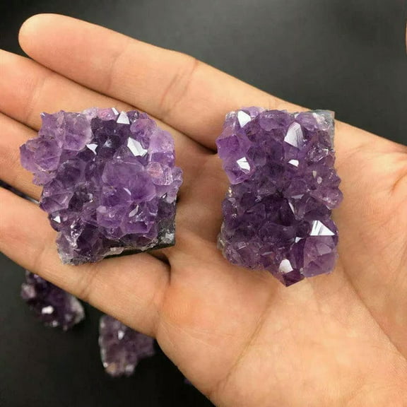 K-KED 10-20g Natural Amethyst Quartz Crystal Cluster Druzy Geode Energy Specimen Reiki