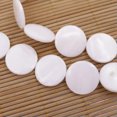 thumbnail image 1 of K-KED 10-20mm Natural White Mother of Pearl Shell Loose Beads 15" Choose -Coin 25mm, 1 of 9