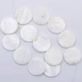 thumbnail image 1 of K-KED 10-20mm Natural White Mother of Pearl Shell Loose Beads 15" Choose -Coin 30mm, 1 of 9