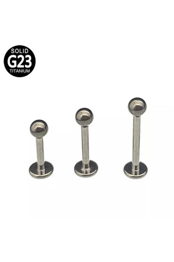 10 PCS G23 TITANIUM Labret Monroe Lip Ring Tragus/Helix/Cartilage Earring Stud-16G/10mm/3mm