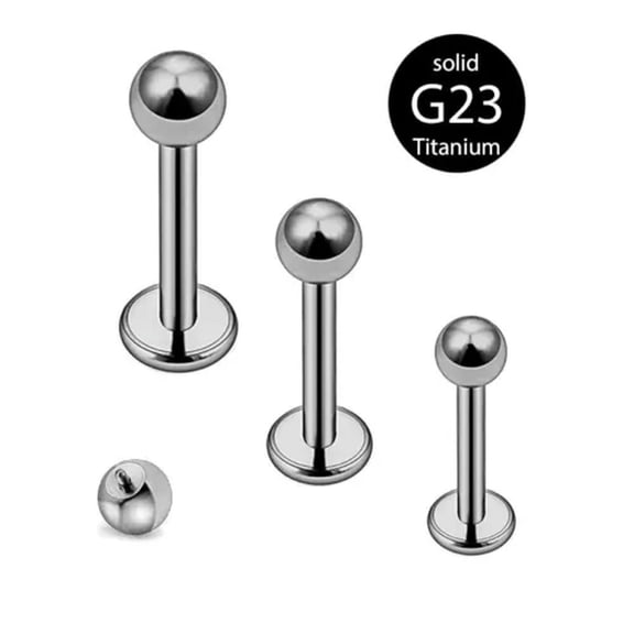 K-KED 10 PCS implant G23 TITANIUM Labret Bar Monroe Lip Stud Piercing Body Jewelry-10mm-5mm
