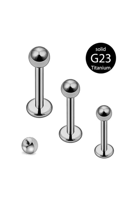 10 PCS implant G23 TITANIUM Labret Bar Monroe Lip Stud Piercing Body Jewelry-8mm-5mm