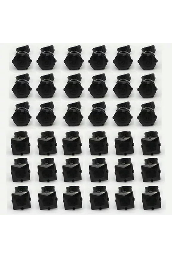 10 Pairs/lot 6mm Black Crystal Stud Earrings Stainless Steel Ear Studs Wholesale-Square CZ