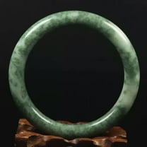 K-KED 100% Natural 54-64mm Grade A Green Jade Bangle Bracelet Women's Bracelet 33888-Green-58-60mm