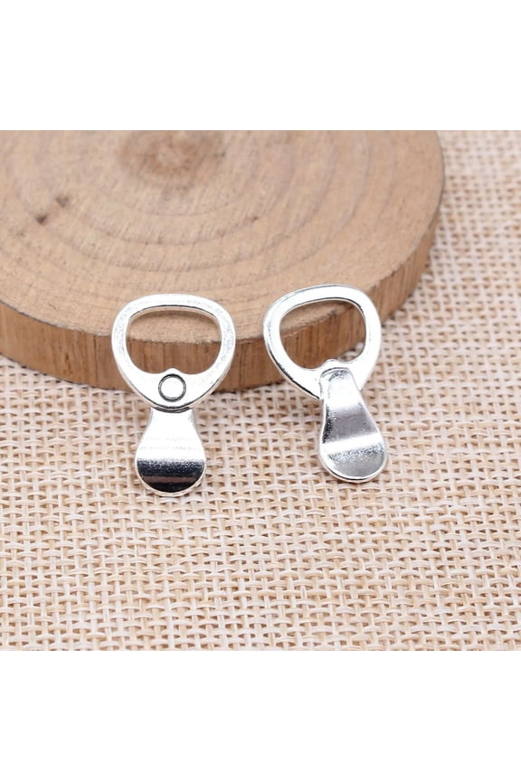 100 Pcs Tibetan Silver pop-top can suspension link Charms 23x14MM DIY C15718