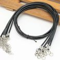 thumbnail image 1 of K-KED 100PCS DIY Leather Wax Rope Cord Necklace Clasp Findings String Lobster-Black, 1 of 9