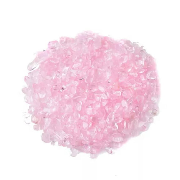 K-KED 100g Natural Healing Quartz Crystal Crushed Chip Stone Reiki Rock Specimens Lot-5pcs-Pink Rose Quartz