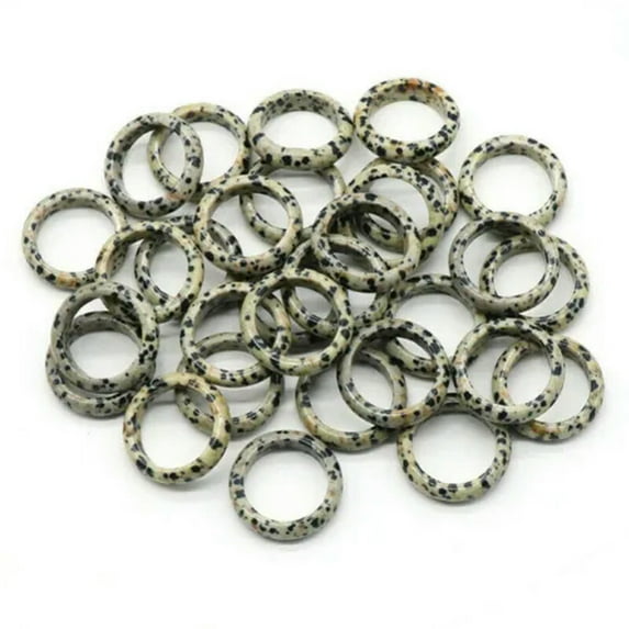 K-KED 100pcs Wholesale Ring Delicate Jewelry Natural Speckled Stone Gemstone Rings Lots
