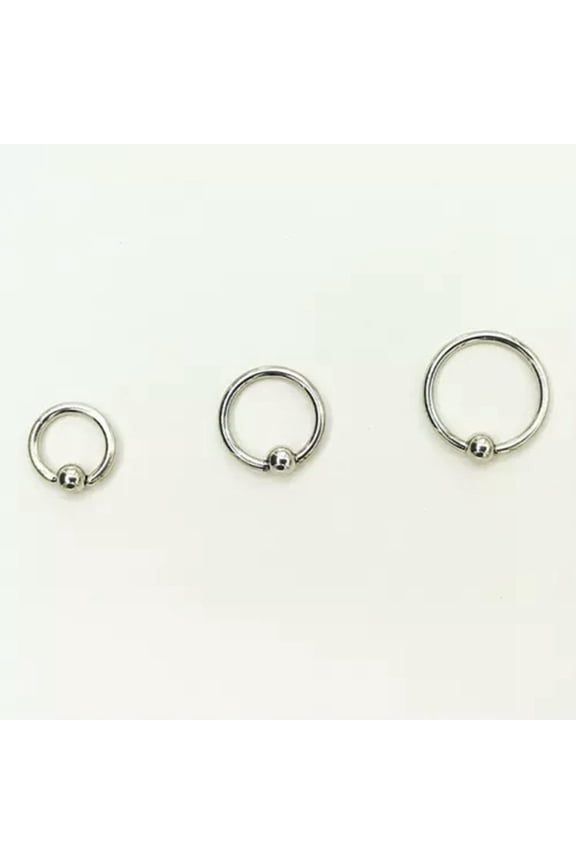 100pcs/lot Steel Captive Bead Ring BCR Cartilage Ear Piercing Tragus Lip Hoop-16G 10mm