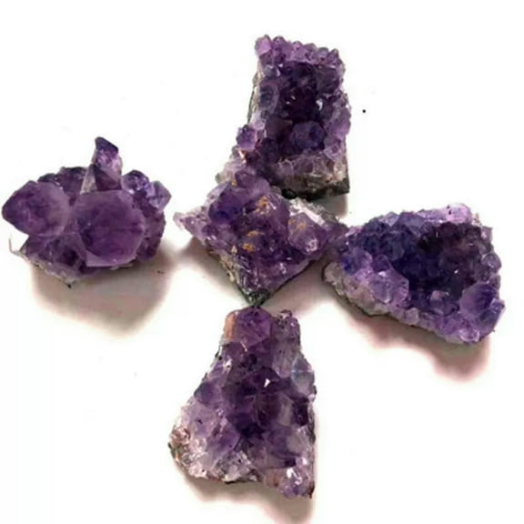 K-KED 10Pcs 40-50g Natural Amethyst Cluster Specimen Quartz Crystal Druzy Geode Decor