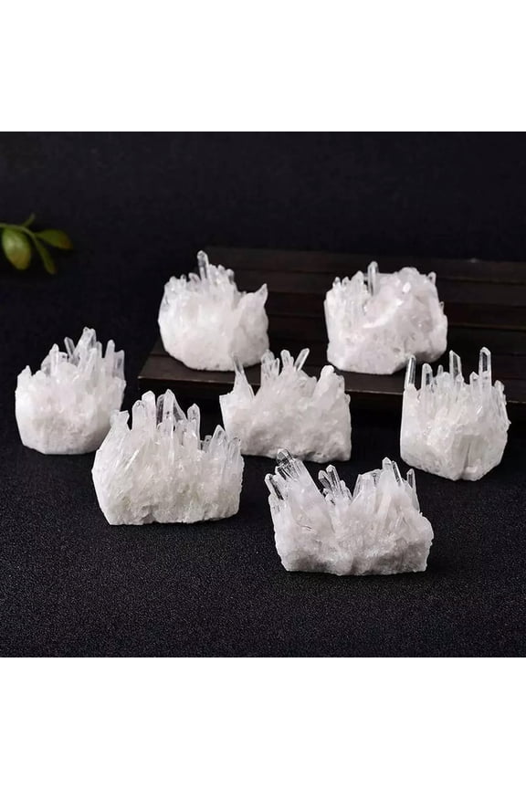 10Pcs 70g Natural White Clear Quartz Crystal Cluster Gemstone Specimens Healing