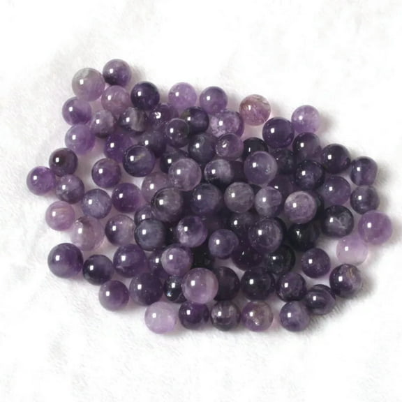 K-KED 10Pcs Natural Amethyst Quartz Stone Sphere Crystal Ball Healing Gemstone 20-25mm