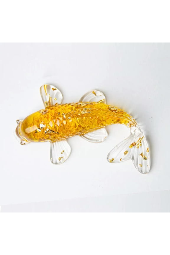 10Pcs Natural Citrine Koi Quartz Crystal Fish Gravel Drop Glue Carp Lucky Mascot