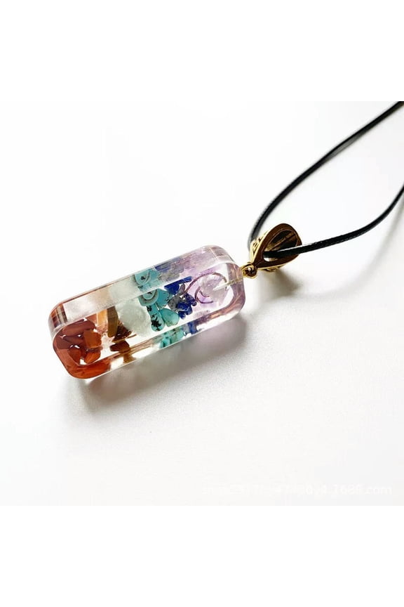 10Pcs Wholesale Orgone Natural Quartz Crystal Gravel Resin Pendant Necklace Gift
