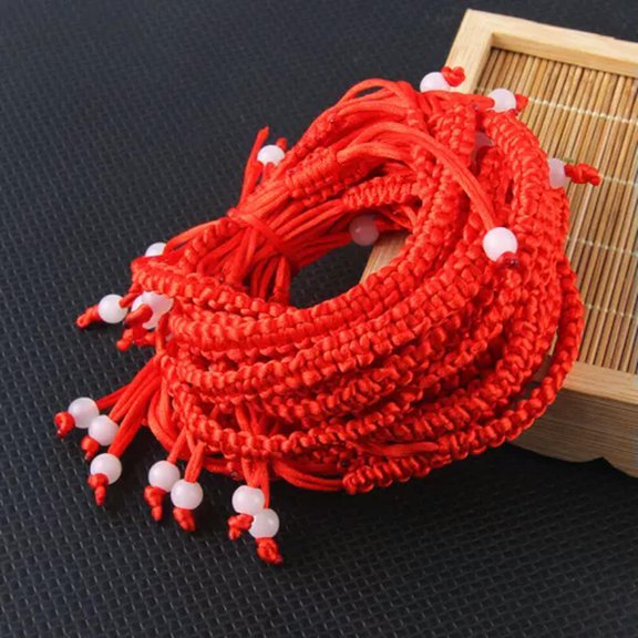 K-KED 10X Red Lucky Rope Band Adjustable Woven Bracelet Gift Delicate Jewelry Wholesale