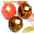 thumbnail image 1 of K-KED 10mm Faceted Multicolor Watermelon Tourmaline Gemstone Loose Beads 15" Strand, 1 of 5