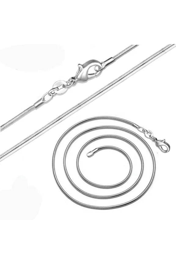 10pcs 925Sterling Silver Hot Selling 1mm Snake Bone Chains Necklace 16"-38" X01-30"
