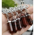 thumbnail image 1 of K-KED 10pcs Coffee Jasper Gems Yoga Lotus OM Pendants Chakra Reiki Healing Amulet, 1 of 5