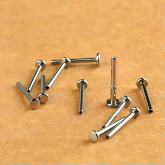 K-KED 10pcs G23 Titanium Internally Threaded Labret Lip Studs Piercing Replacement Rod-16Gx10mm
