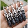 thumbnail image 1 of K-KED 10pcs Larvikite Gems stone Tower Pendants Chakra Reiki Healing Amulet, 1 of 5
