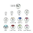 thumbnail image 1 of K-KED 10pcs Multicolor Gem Replacement Balls Horseshoe Barbell Labret Body Piercing-Clear-16G 4mm, 1 of 6