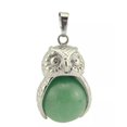 thumbnail image 1 of K-KED 10pcs Quartz Agate Stone Owl Pendant Necklace Chakra Reiki Healing Amulet Energy-Green Aventurine, 1 of 9