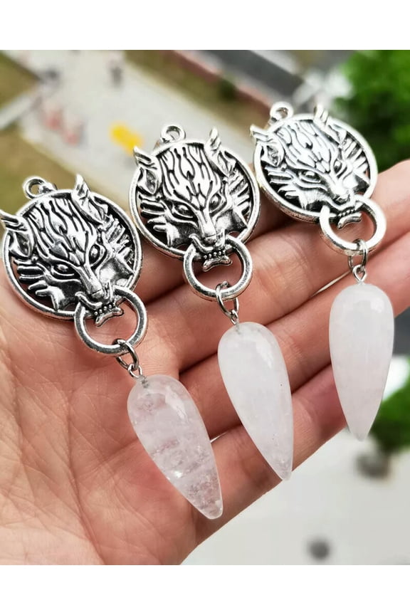 10pcs Rock Quartz Gems Stone Tiger eye Pendants Chakra Reiki Healing Amulet