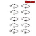 thumbnail image 1 of K-KED 10pcs Set Horseshoe Piercing Hoop Lip Ring Nose Septum Tragus Cartilage Earring-default, 1 of 7