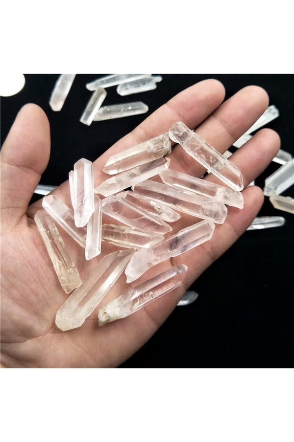 10x Natural Clear Quartz Crystal Monocrystal Stick Healing Mineral Stone 30-50mm