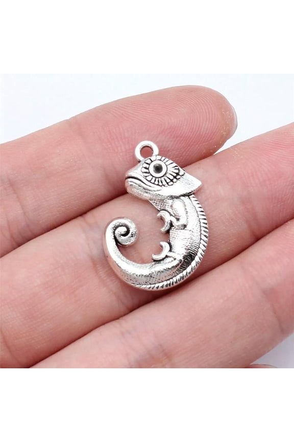 110 Pcs Tibet Silver Lizard Charms Pendant 24X17MM Diy Delicate Jewelry Making B17016