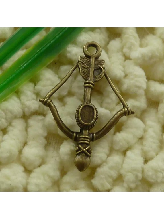 120 Pcs Bronze Plated Bow Arrow Charms Pendant 36X25MM S3182 DIY Delicate Jewelry Making