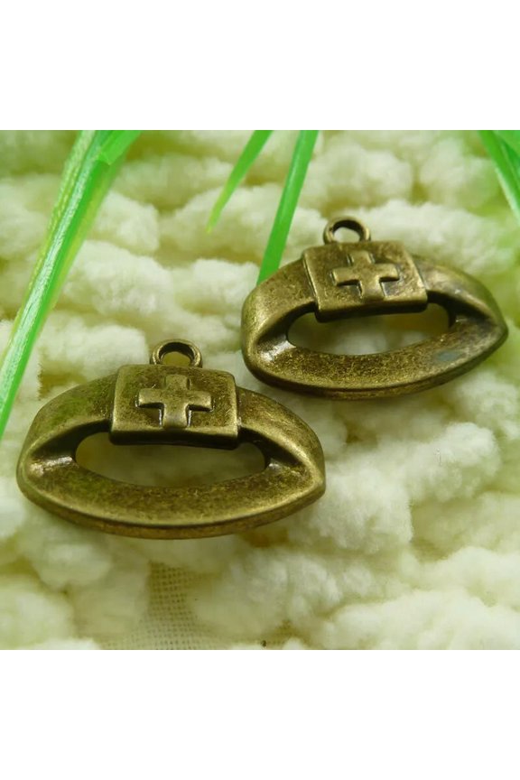 120 Pcs Bronze Plated Nurse Cap Charms Pendant 20X16MM S1860 DIY Delicate Jewelry Making